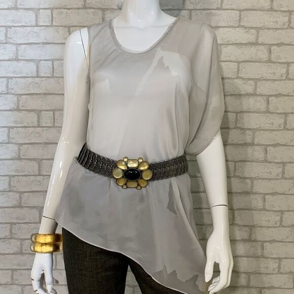 NWT Helmut Lang silk one-arm asymmetical top-S - Picture 4 of 10